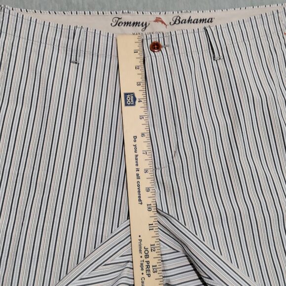 Tommy Bahama Short Men 36 Actual 40 Striped Chino Flat Front Stretch 10" Inseam - Picture 12 of 14